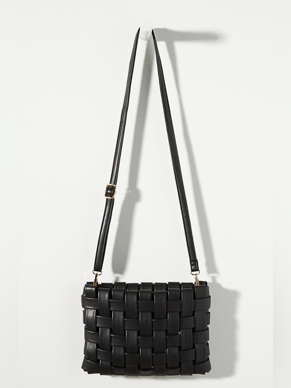 Anthropologie Lindy Woven Clutch - Black